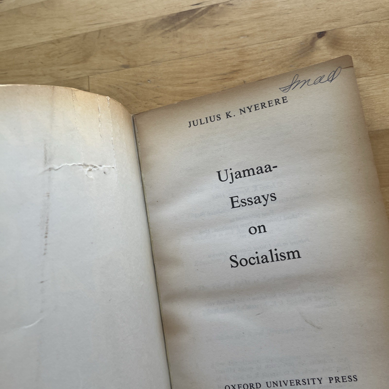 1973 Ujamaa- Essays on Socialism, Julius K Nyerere, Tanzanian History, Vtg Ppbk