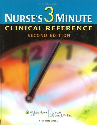 Nurse’s 3-Minute Clinical Reference – Hardcover By Springhouse – VERY GOOD