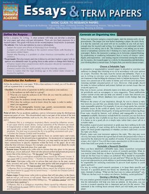 Essays & Term Papers: a QuickStudy Laminated- 9781423222880, pamphlet, BarCharts