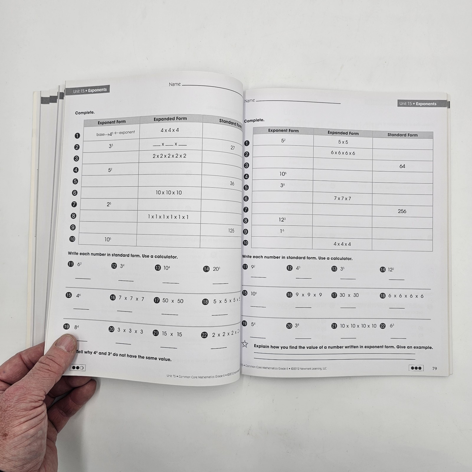 Common Core Math Grade 6 | Newmark Learning Workbook | Homeschool PB Acceptable