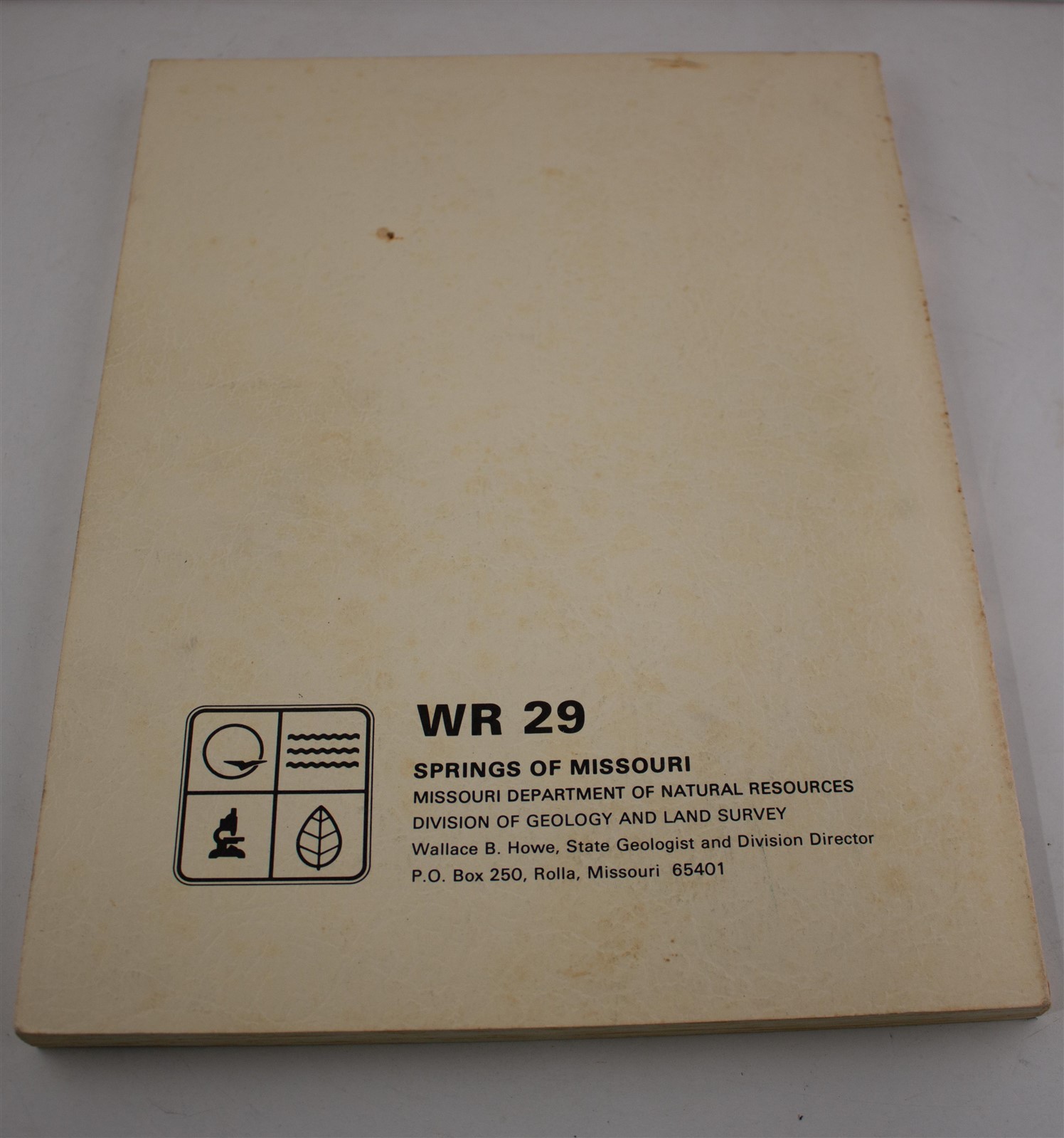 Springs of Missouri (1982, Missouri Department Natural Resources) Water Geology