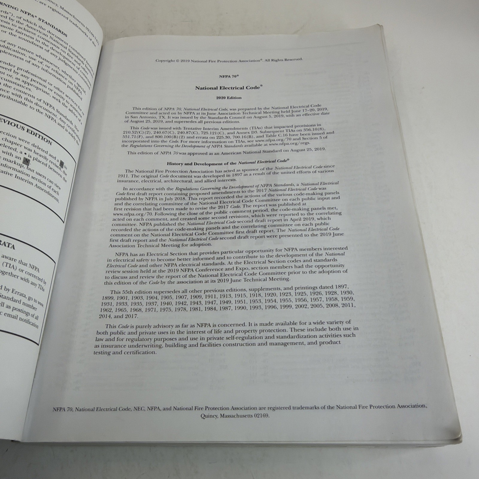 2020 NFPA 70 National Electrical Code Paperback