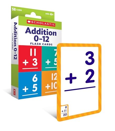 Flash Cards: Addition 0 – 12 Medium