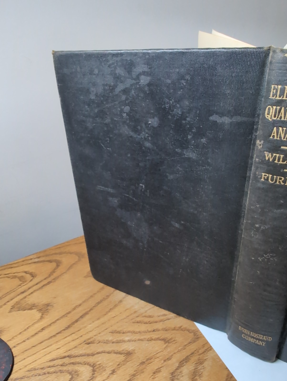 ELEMENTARY QUANTITATIVE ANALYSIS BY WILLARD & FURMAN. 2nd Ed 3rd Printing 1936