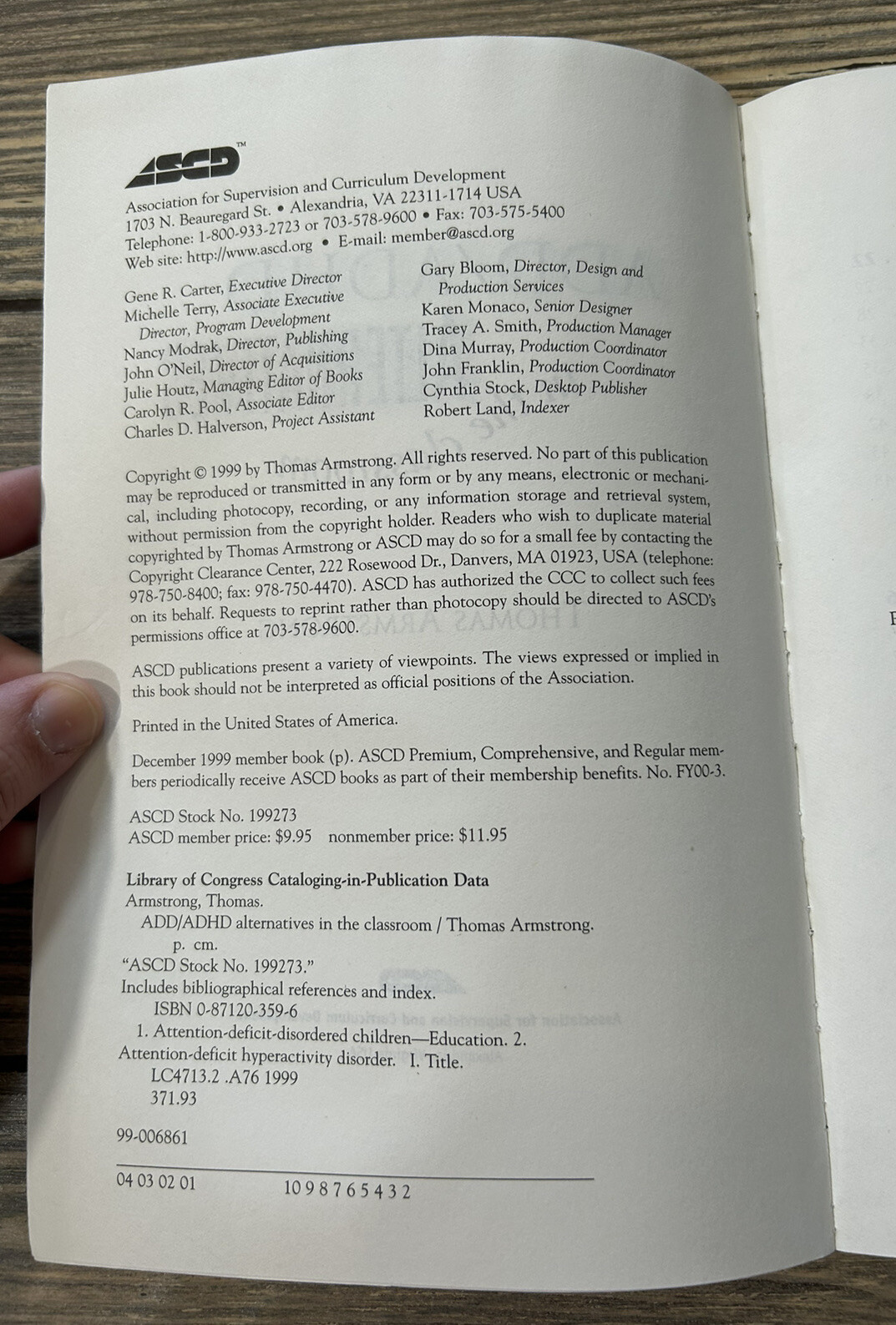 Vintage 1999 ADD ADHD in the Classroom Book by Thomas Armstrong