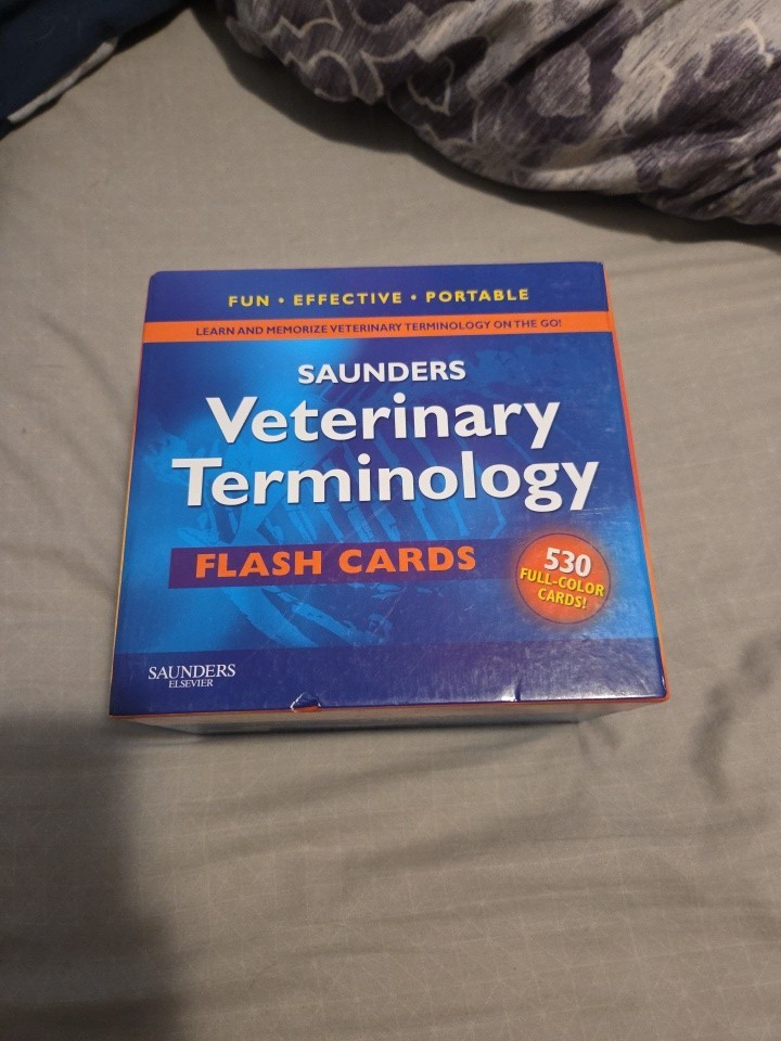 Saunders Veterinary Terminology Flash Cards 530 Full Color Cards Complete