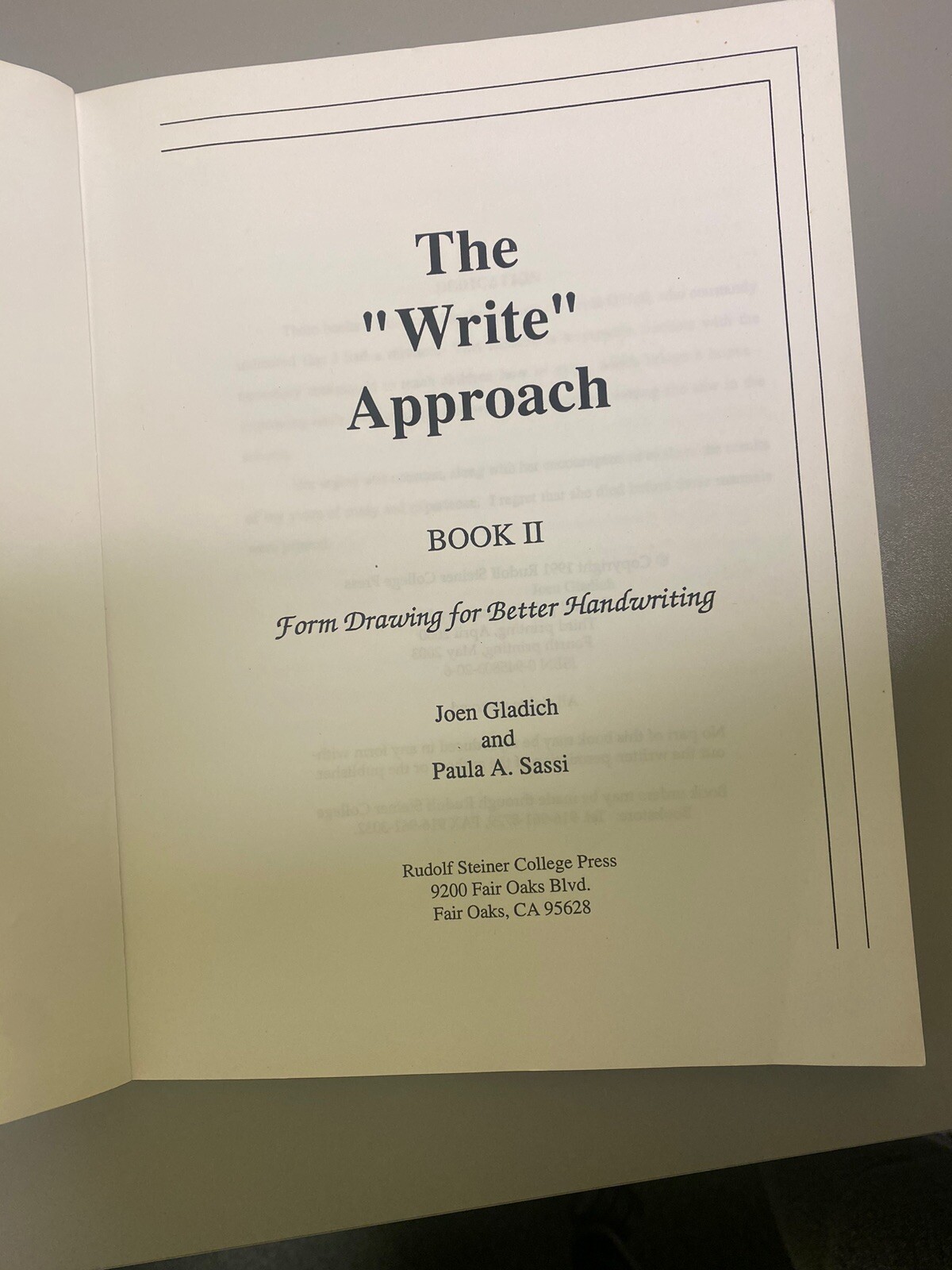 The “Write” Approach Book 2 by Joen Gladich and Paula A. Sassi (Trade Paperback)