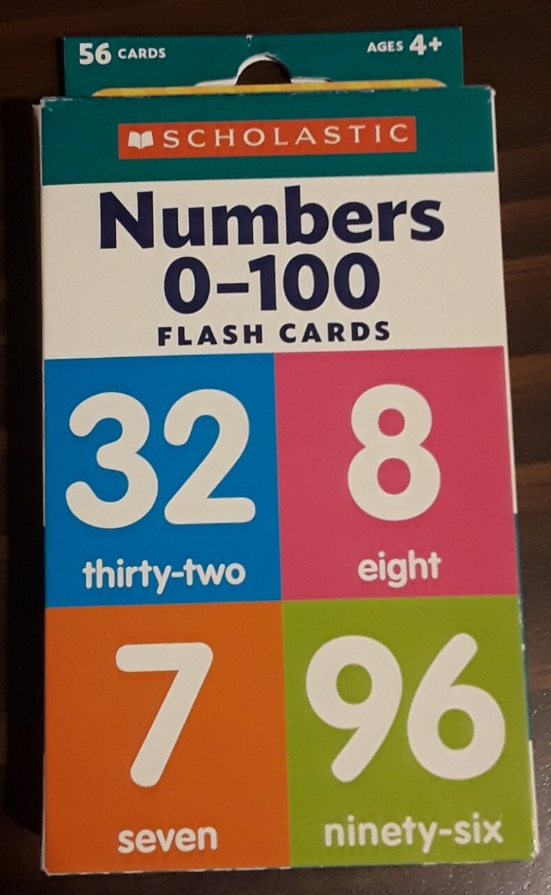 Flash Cards Ser.: Flash Cards: Numbers 0 – 100 by Scholastic (2018, Cards,Flash