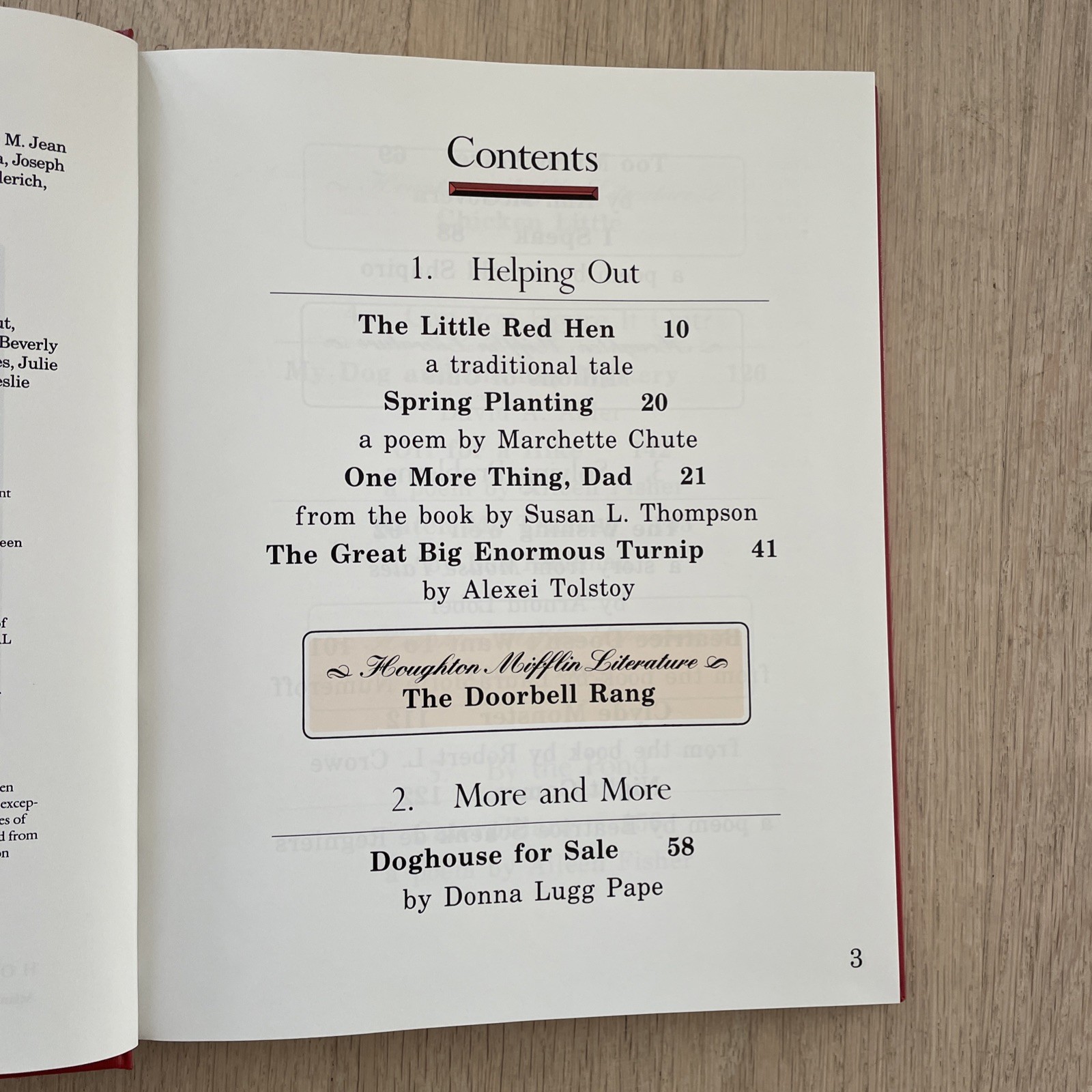 Houghton Mifflin Literary Readers 1989 Book 1 EUC