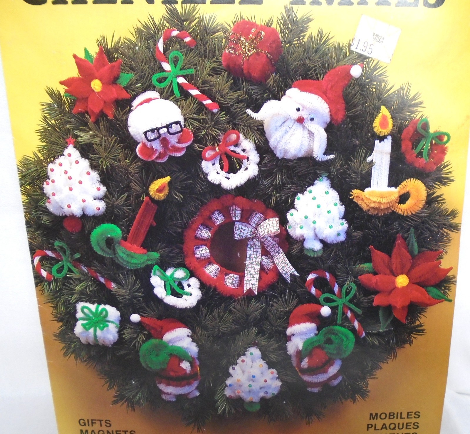 1984 Craft World Pat Depke Christmas Chenille-Imals Nancy Disbro Ornaments Gifts