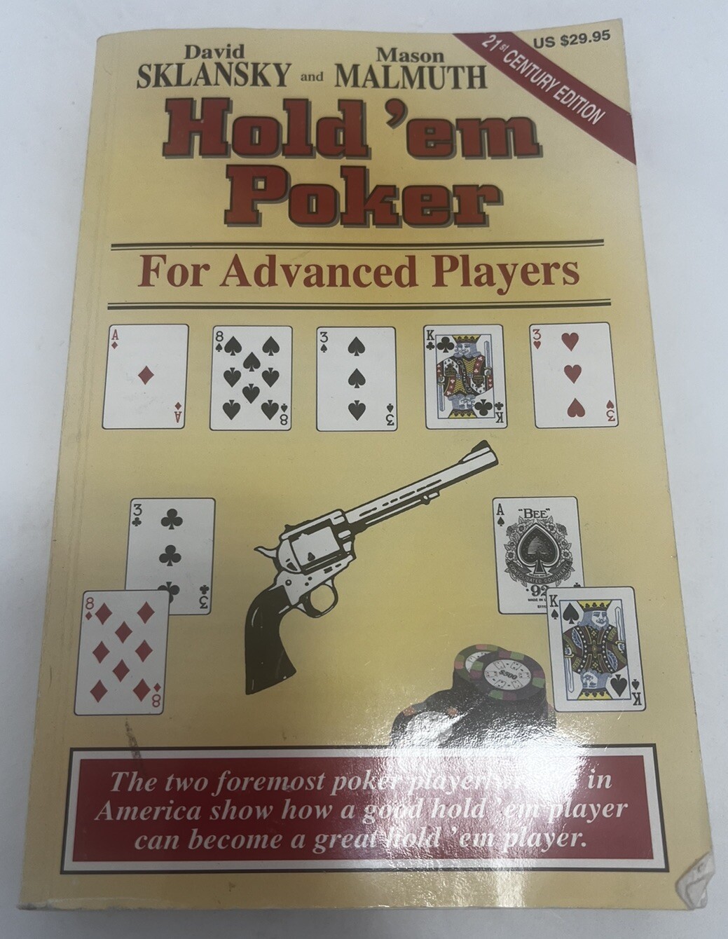 Hold’em Poker For Advanced Players By David Sklansky & Malmuth Good Condition