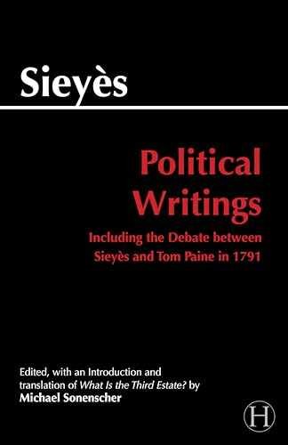 Sieyès: Political – Paperback, by Sieyès Emmanuel; Sonenscher – Very Good