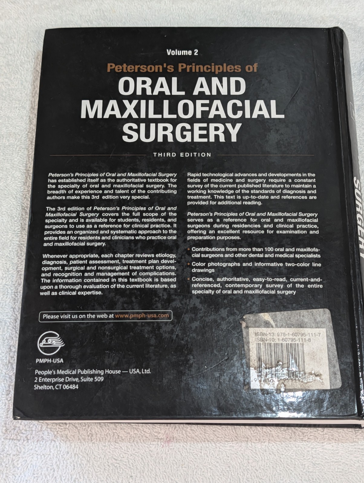 Volume 2 Only Peterson’s Principles of Oral and Maxillofacial Surgery Ghali USED