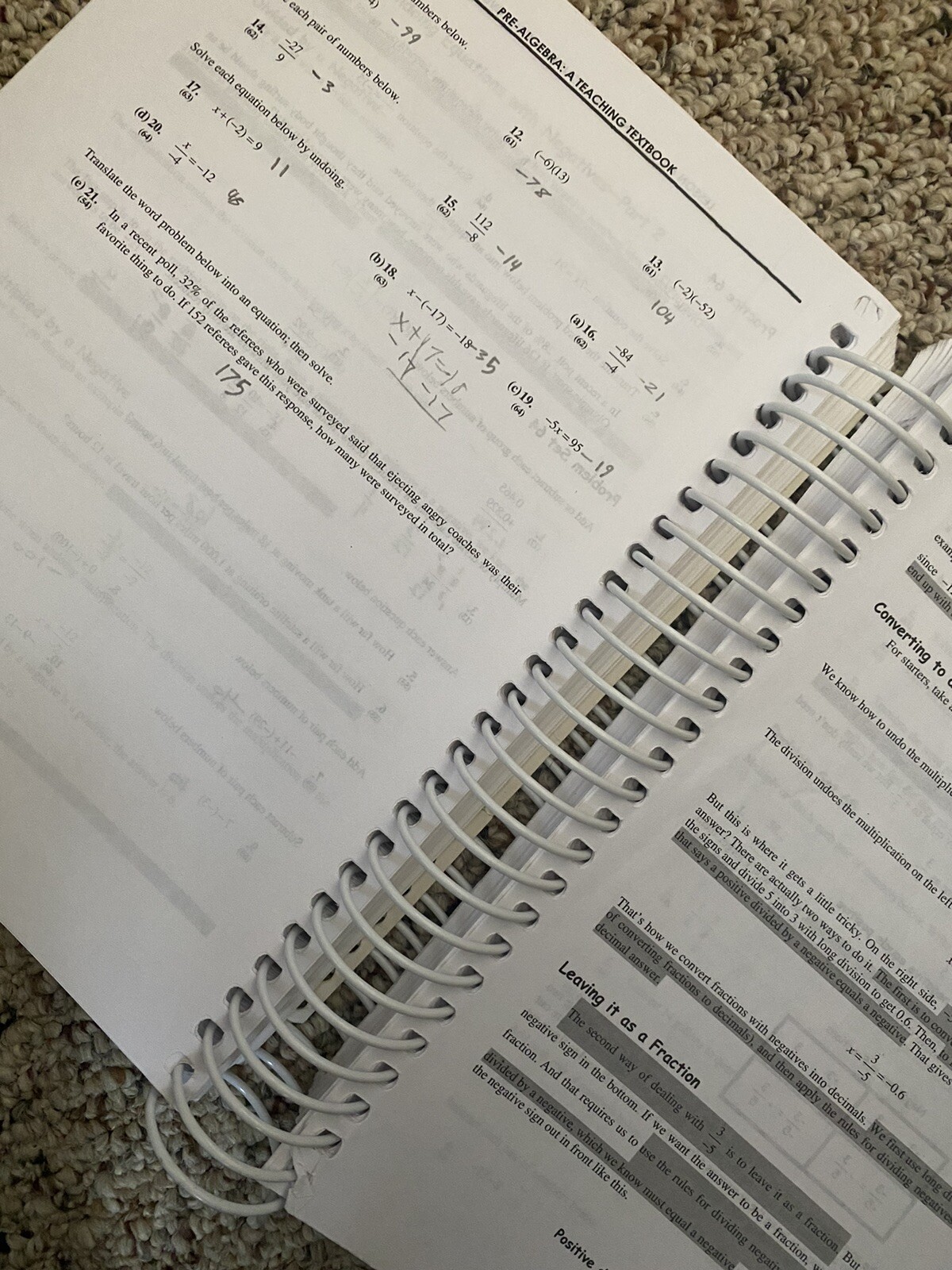 3 Book Lot 2 Pre-Algebra A Teaching Textbook 1 Answer Key & Test Bank New Other