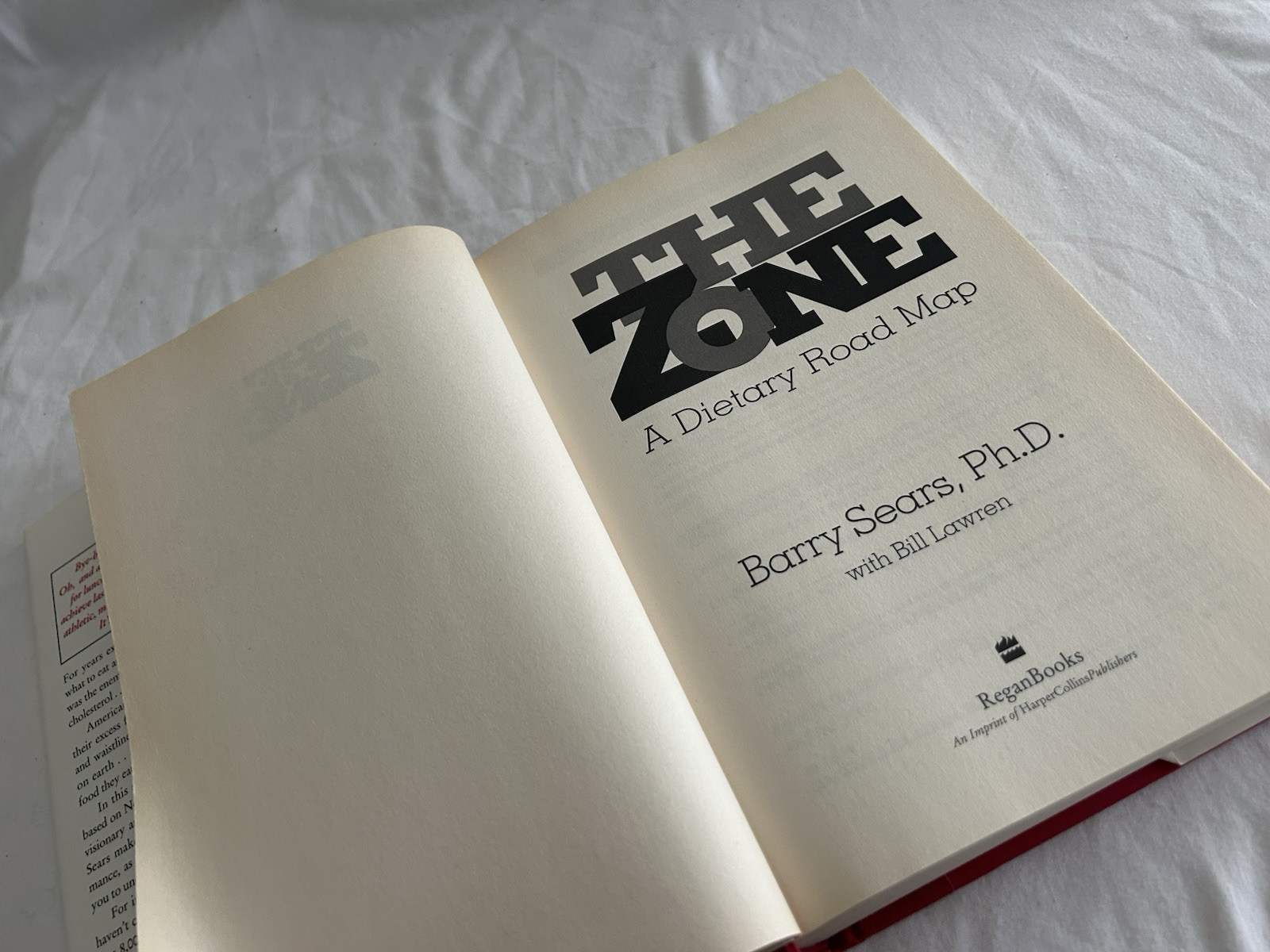 Enter The Zone by Barry Sears, Ph.D. First Edition Hardcover