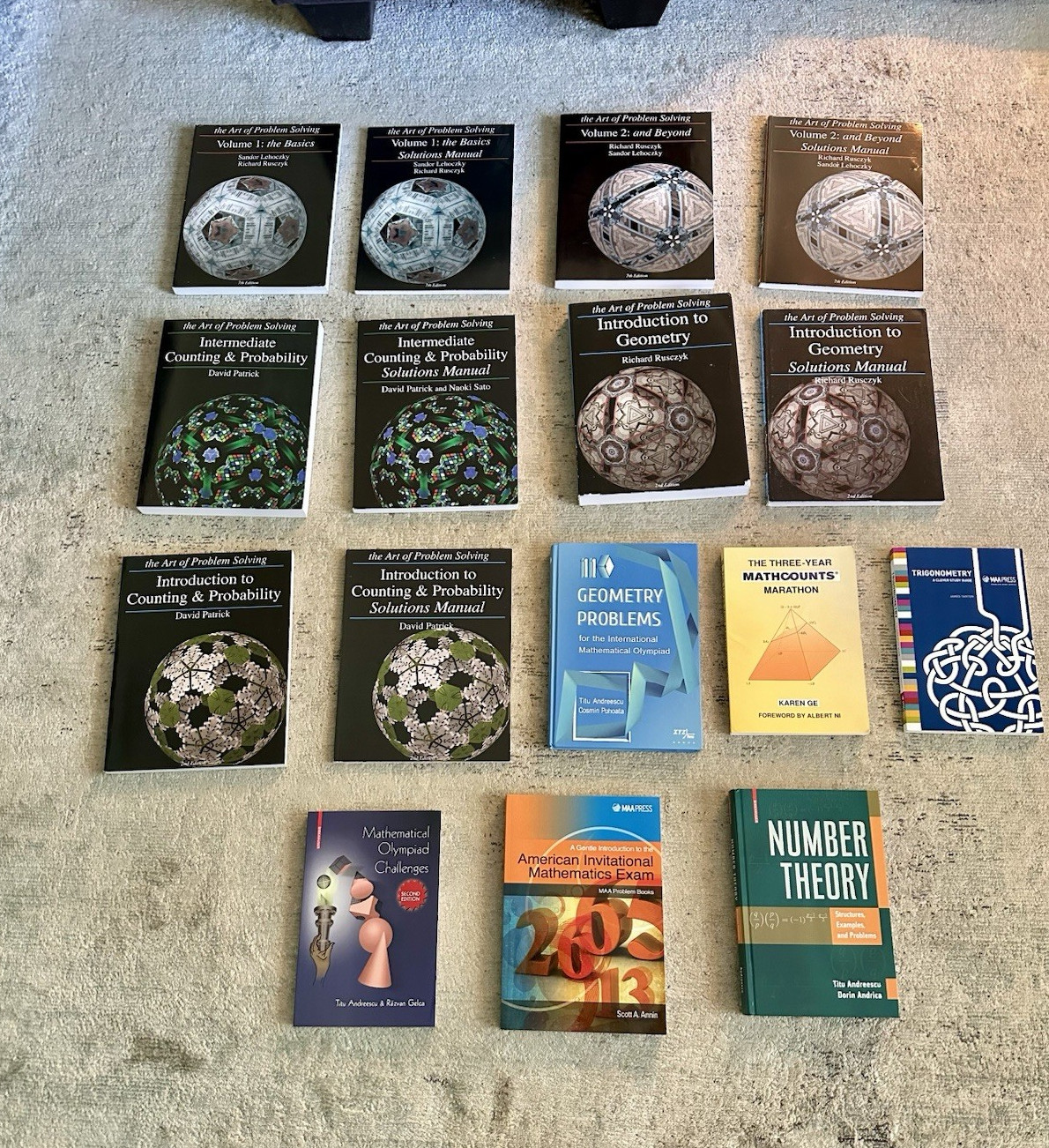 Huge Art of Problem Solving (AoPS) & Advanced Math Olympiad Book Lot – 14 Books