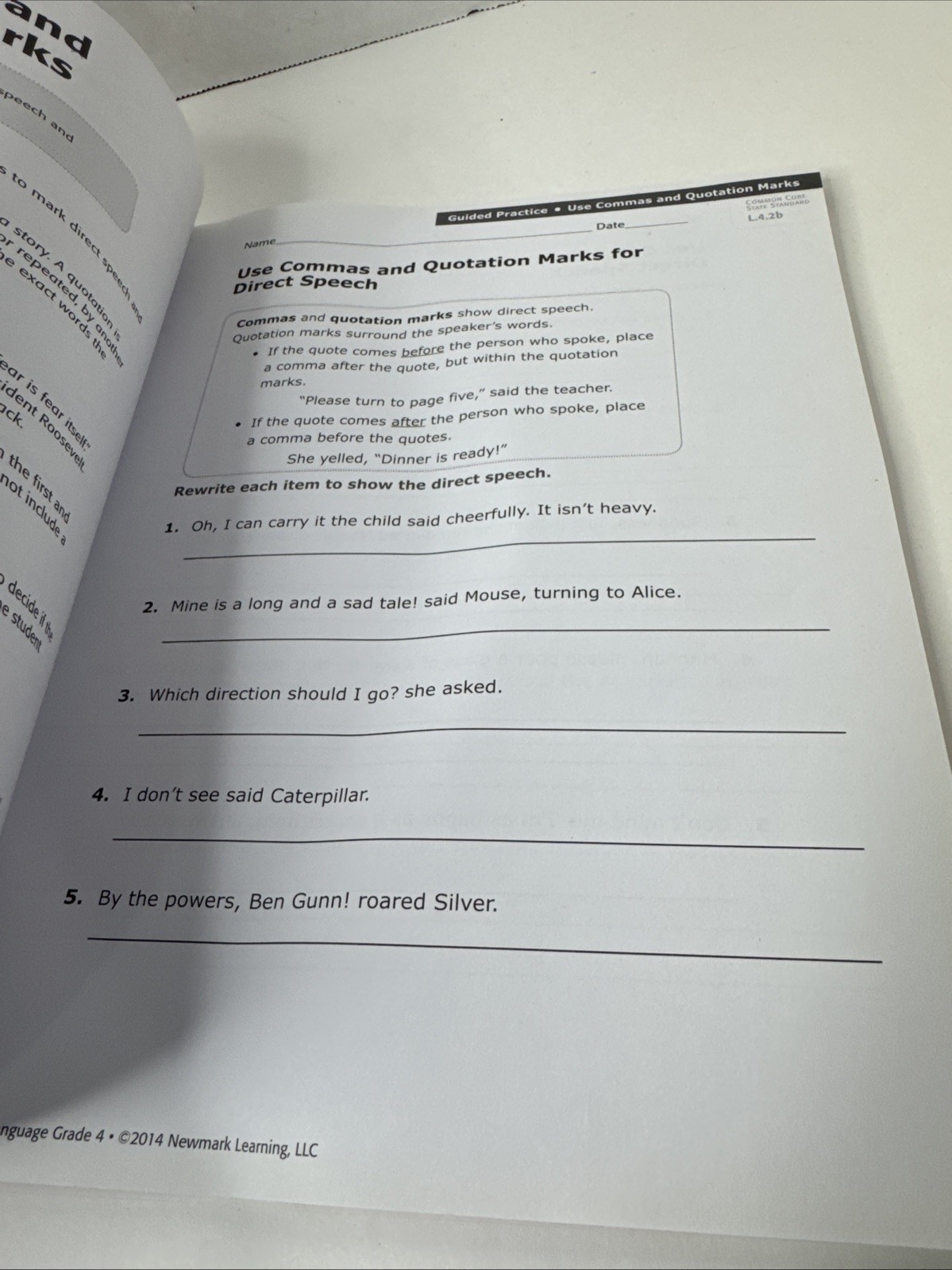Newmark Learning Grade 4 Common Core Practice Language Book, Multiple Authors,
