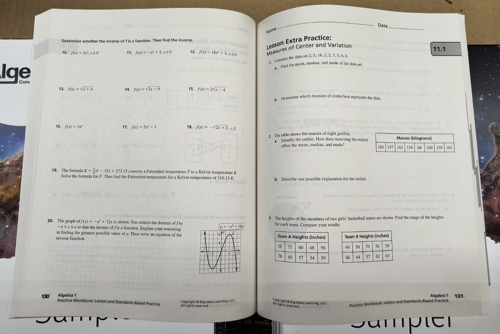 Algebra 1 Concepts Connections Ron Larson Paul Battaglia 2025 Teachers Edition