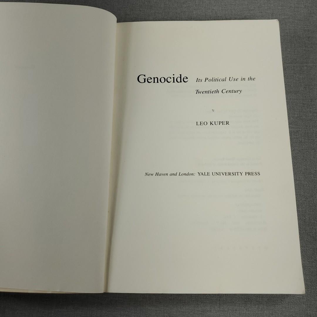Genocide ~ Political Use by Leo Kuper 1981 Trade Paperback Book Yale Univ Press