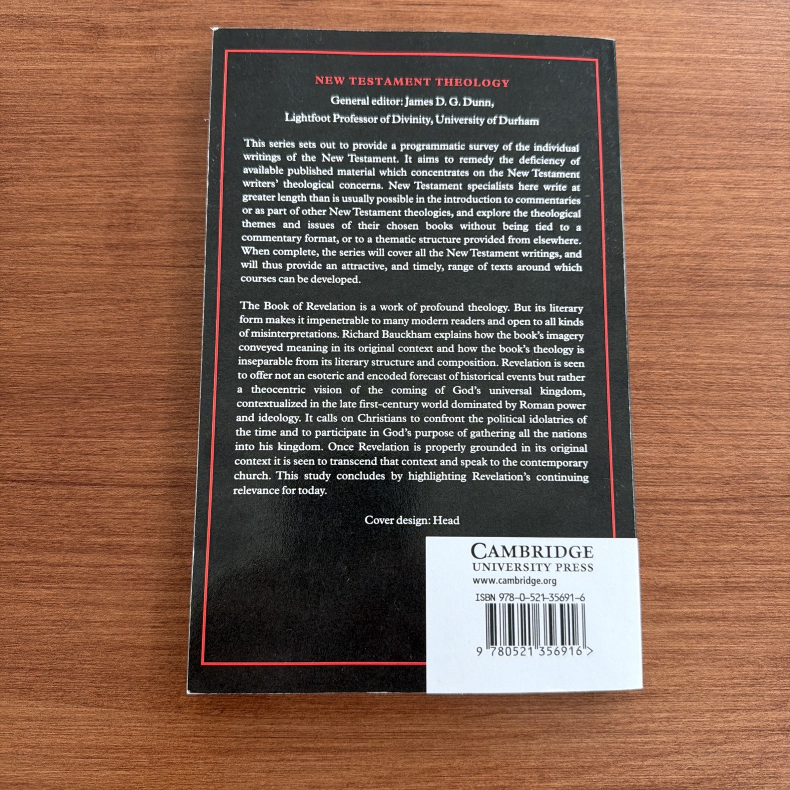 CLEAN COPY – Theology of the Book of Revelation by Richard Bauckham