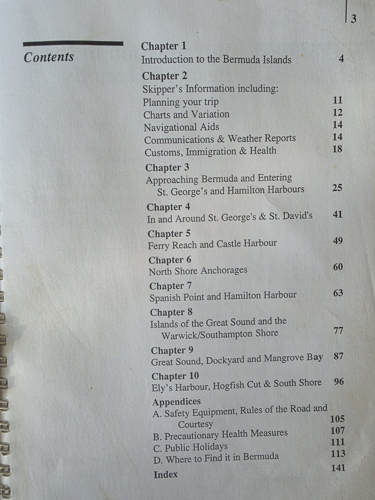 Yachting Guide to Bermuda Jane & Edward Harris Spiral Bound Book 144 pages