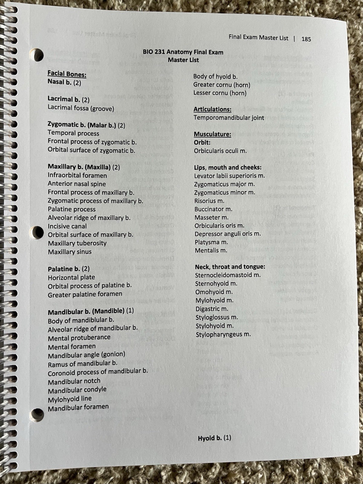 Human Anatomy and Physiology Laboratory Manual for Bio 231,231,323