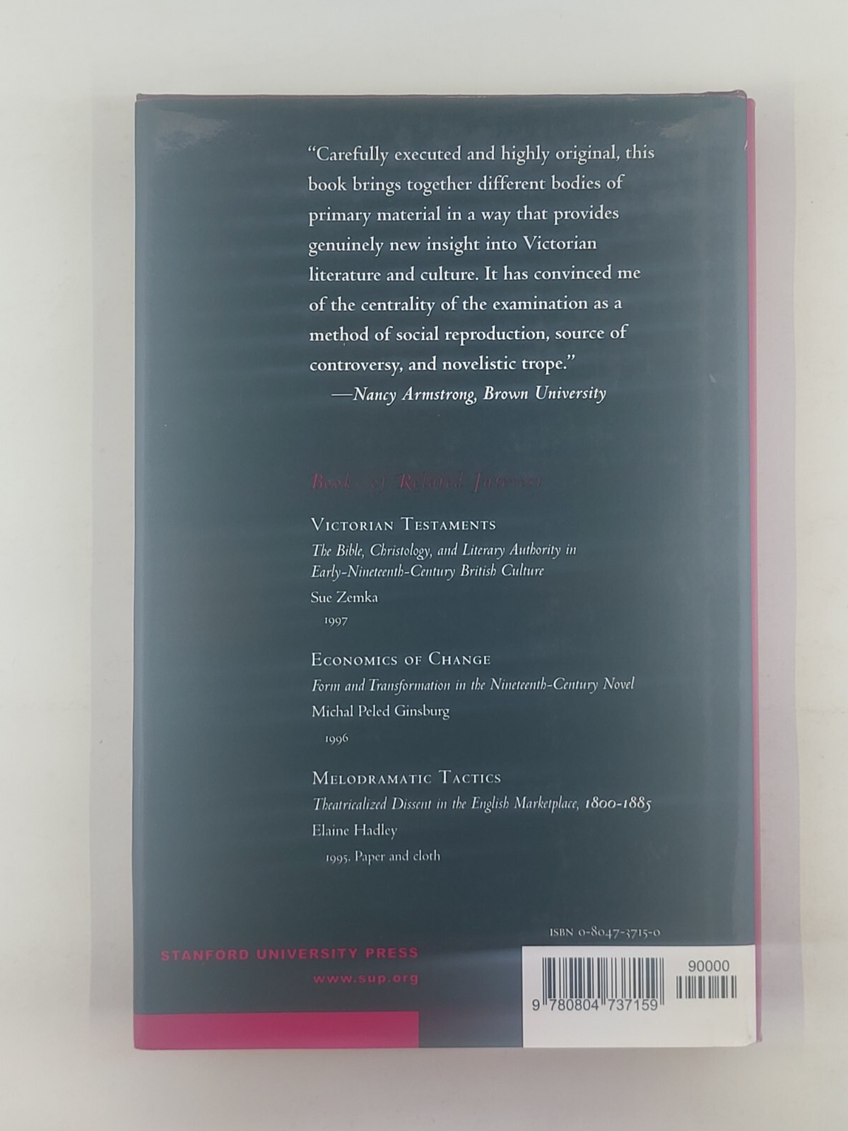 Cathy Shuman / Pedagogical Economies The Examination and the Victorian Literary