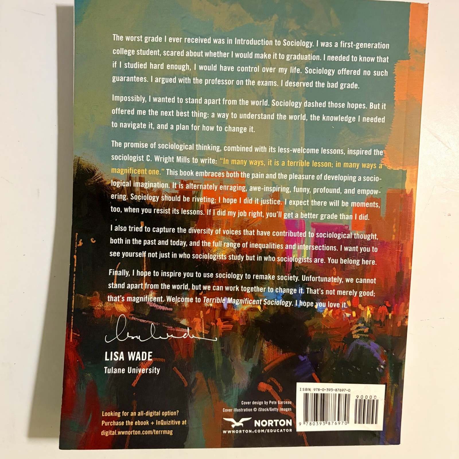 Terrible Magnificent Sociology by Lisa Wade (2021, Trade Paperback)