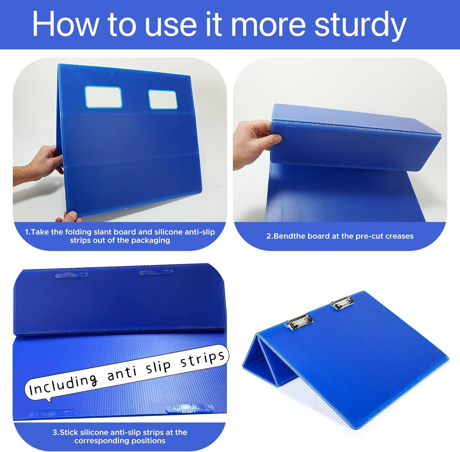 2Pcs Slant Board for Writing 16 X 12 Inch Sloped Surface Clipboard 20°Tilted Wri