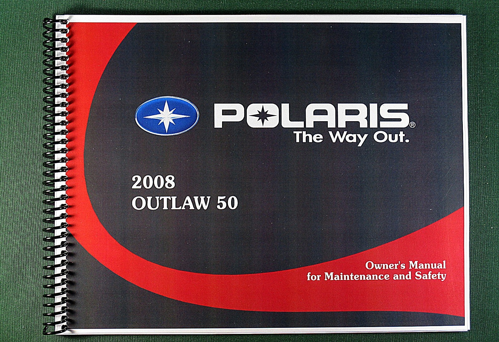 2008 Polaris Outlaw 50 ATV Owner’s Manual: 199 Pages & Protective Covers!
