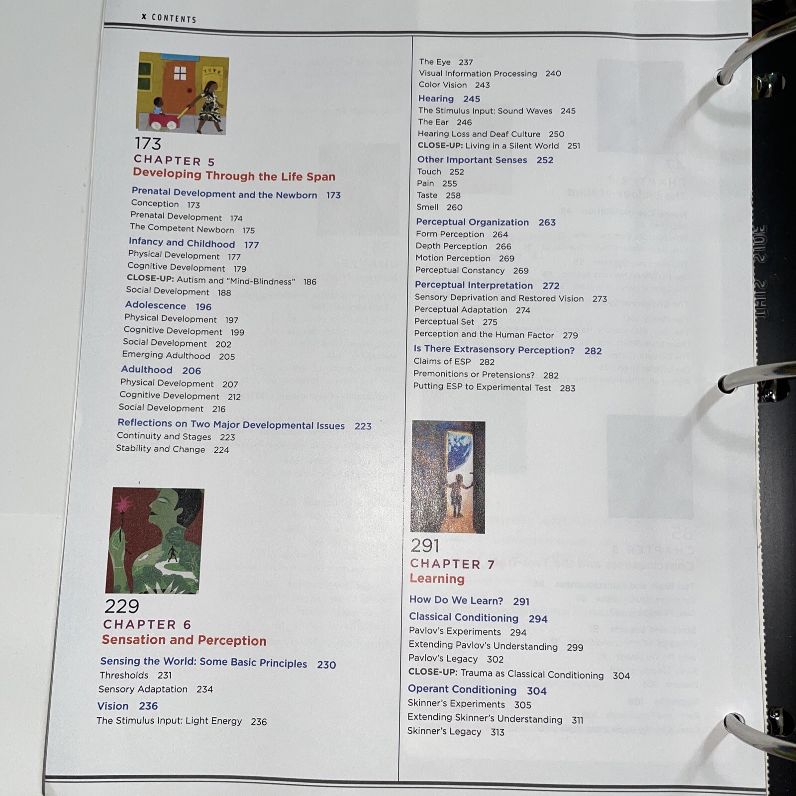 Psychology 9th Edition, by David G. Myers, Loose Leaf, Comes With A Binder