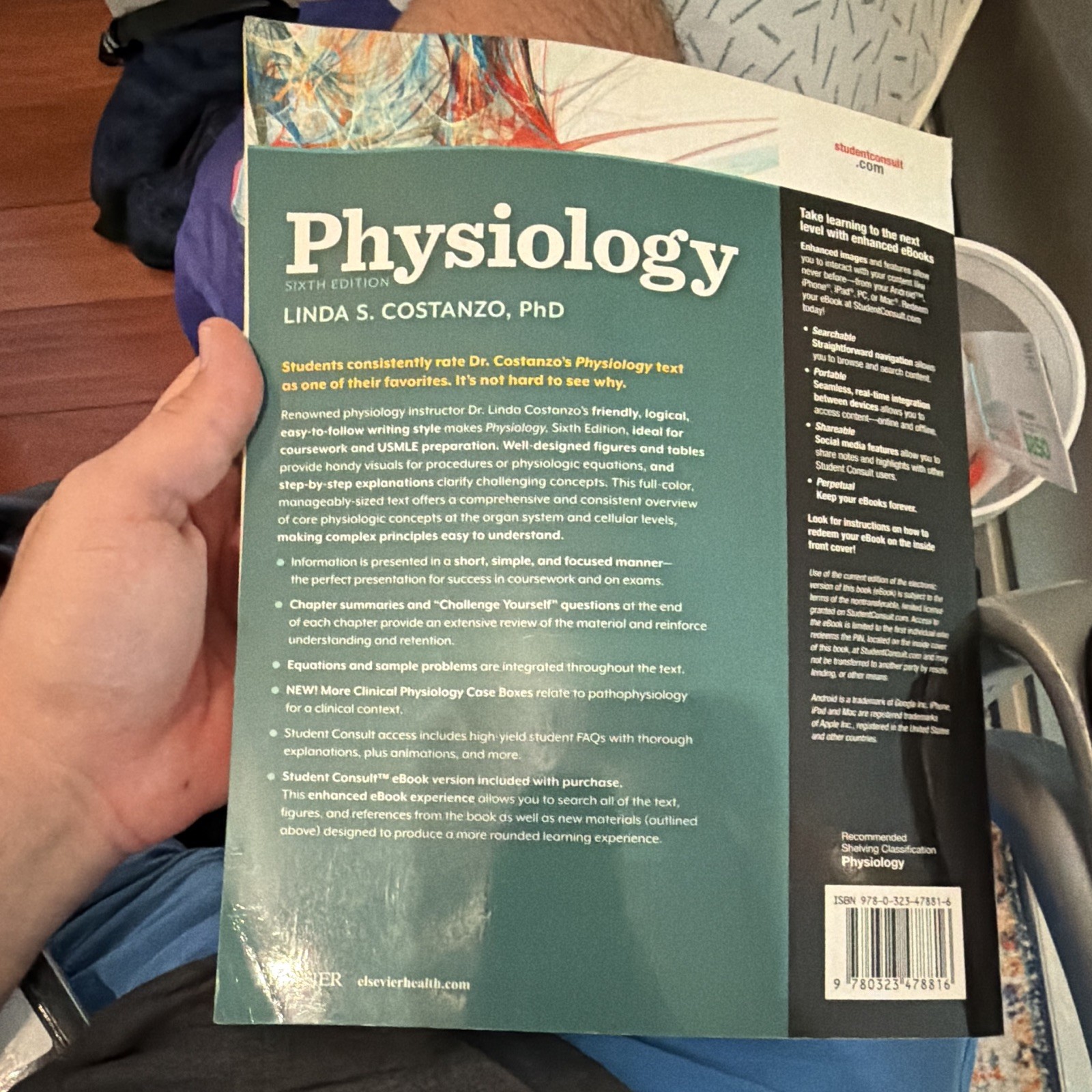 Physiology 6th Edition Elsevier Linda S. Costanzo Paperback Medical Textbook