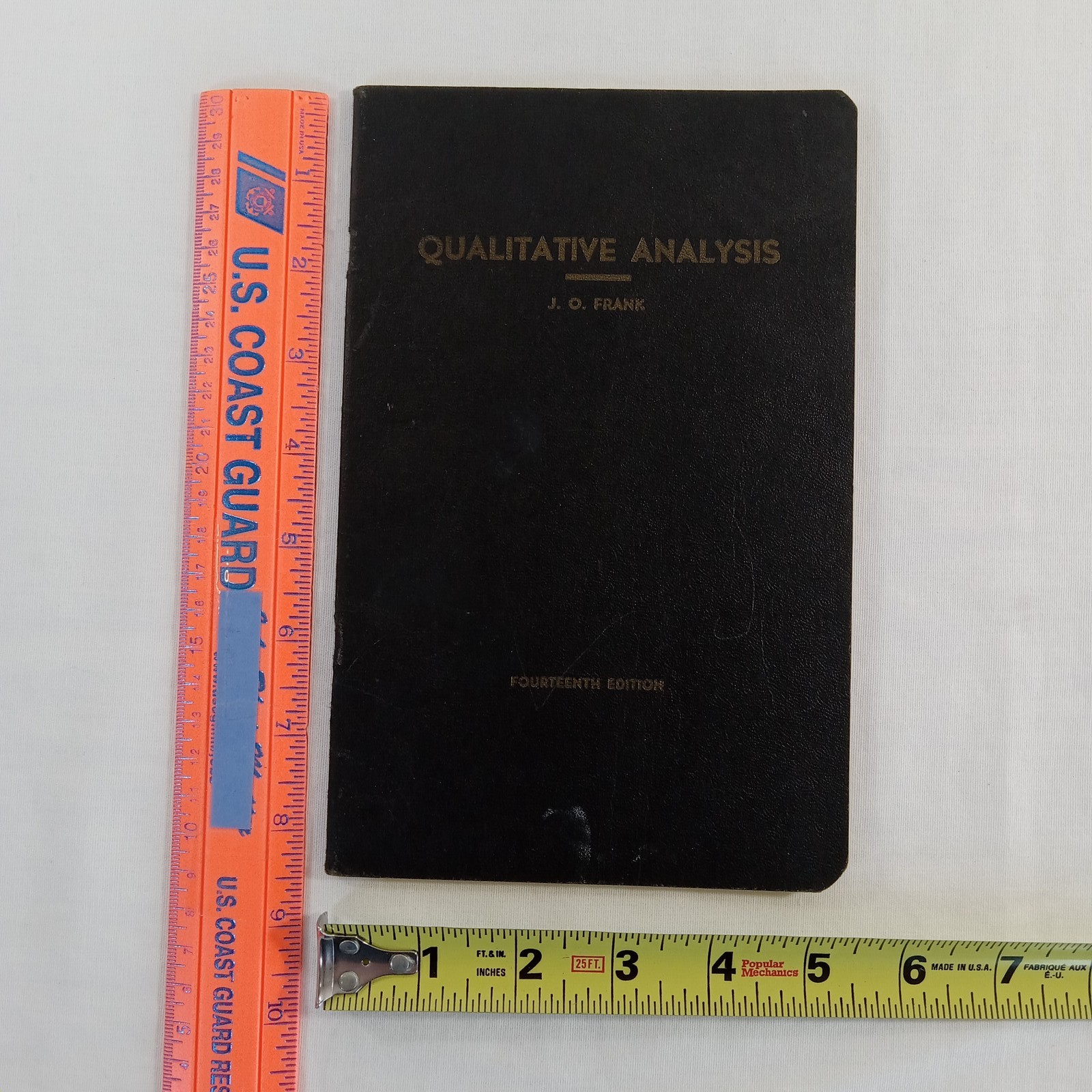 Qualitative Analysis J.O. Frank Fourteenth Edition 1948 Chemistry Booklet 38 Pgs