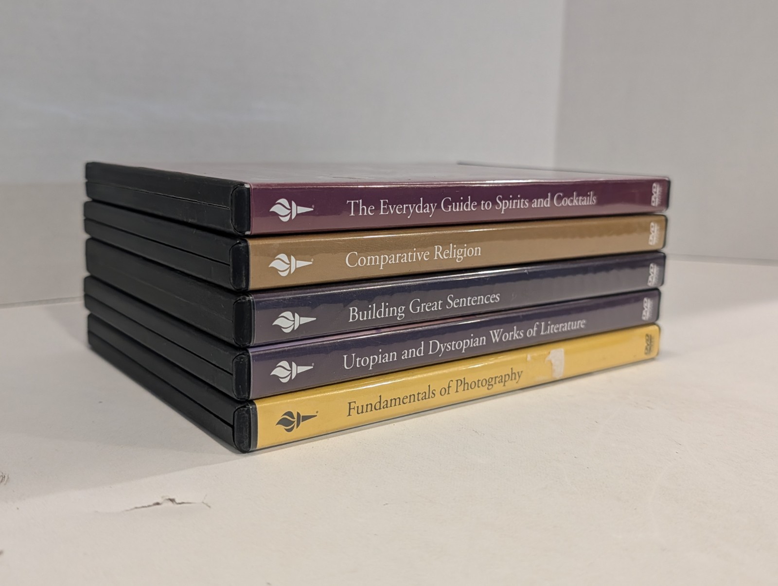 5 Lot Of Great Courses DVDs | Food & Wine, Photography, English, Religion