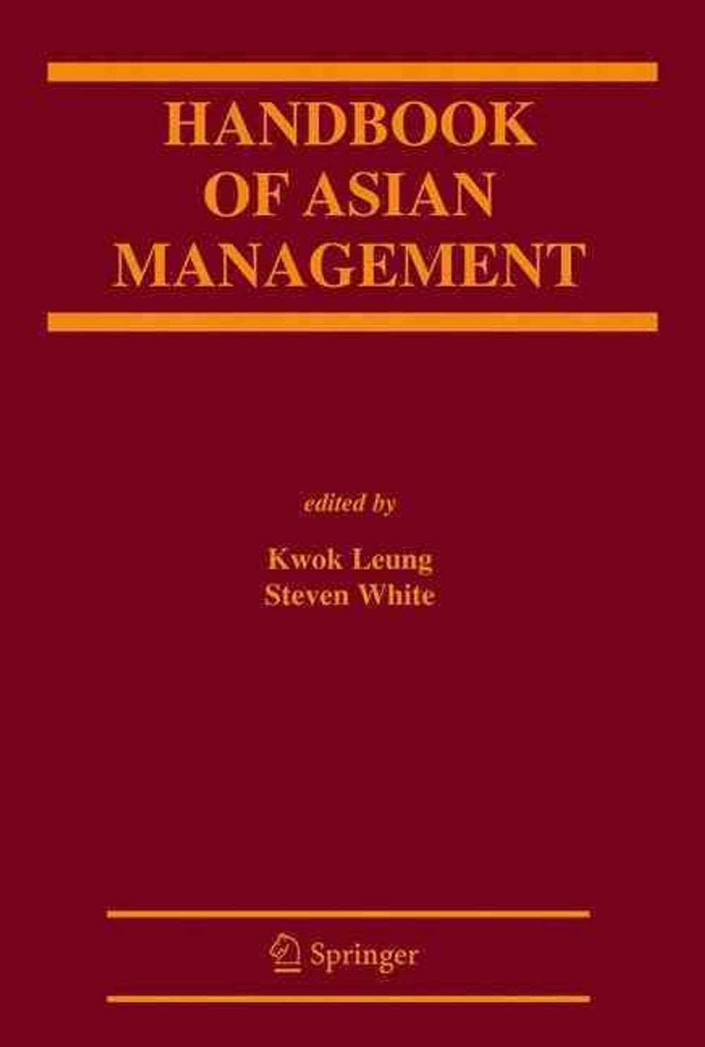 Handbook of Asian Management by Kwok Leung (English) Hardcover Book