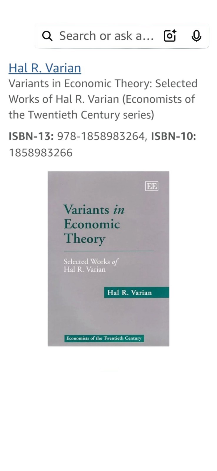 Variants in Economic Theory Economists of the Twentieth Century-BRAND NEW