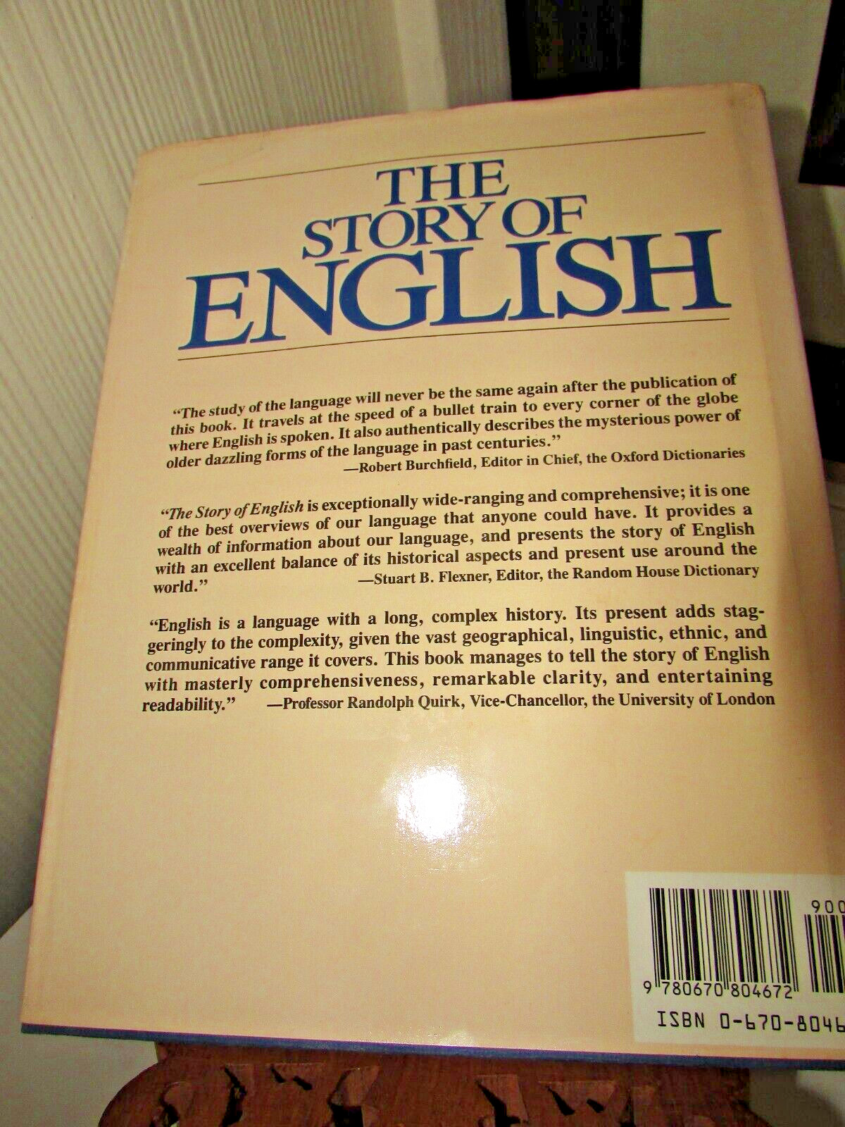 The Story of English by McCrum, Cran & MacNeil (HC) 1986 VG