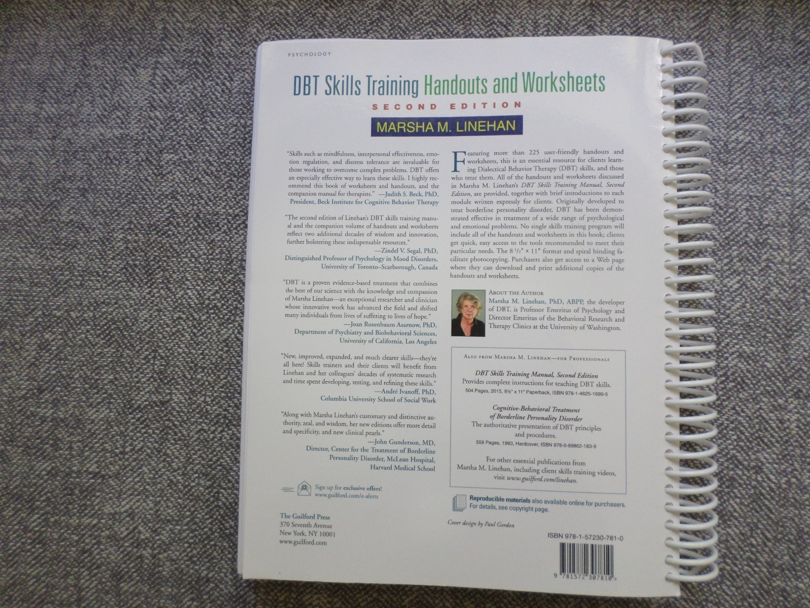 DBT Skills Training Handouts and Worksheets by Marsha M. Linehan (2014, Trade…