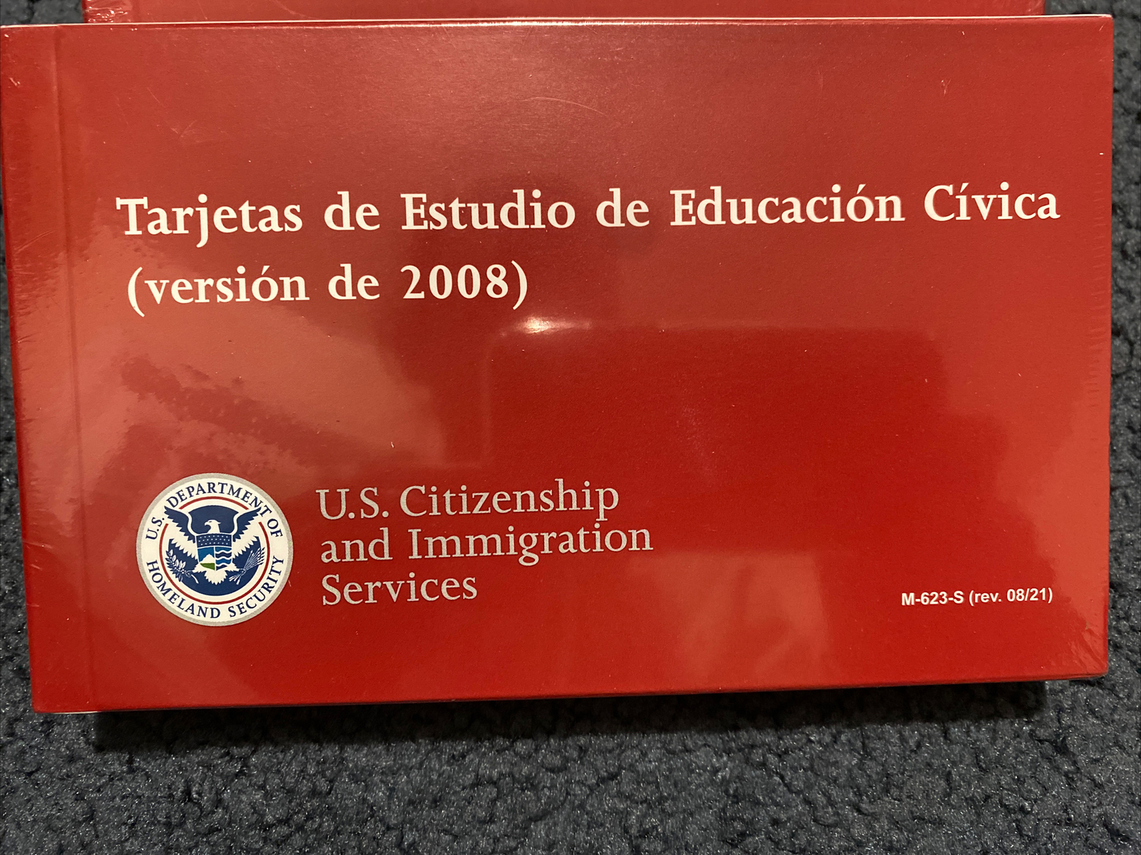 Civics Flash Cards Spanish Language For Naturalization Test M-623/02/19, New