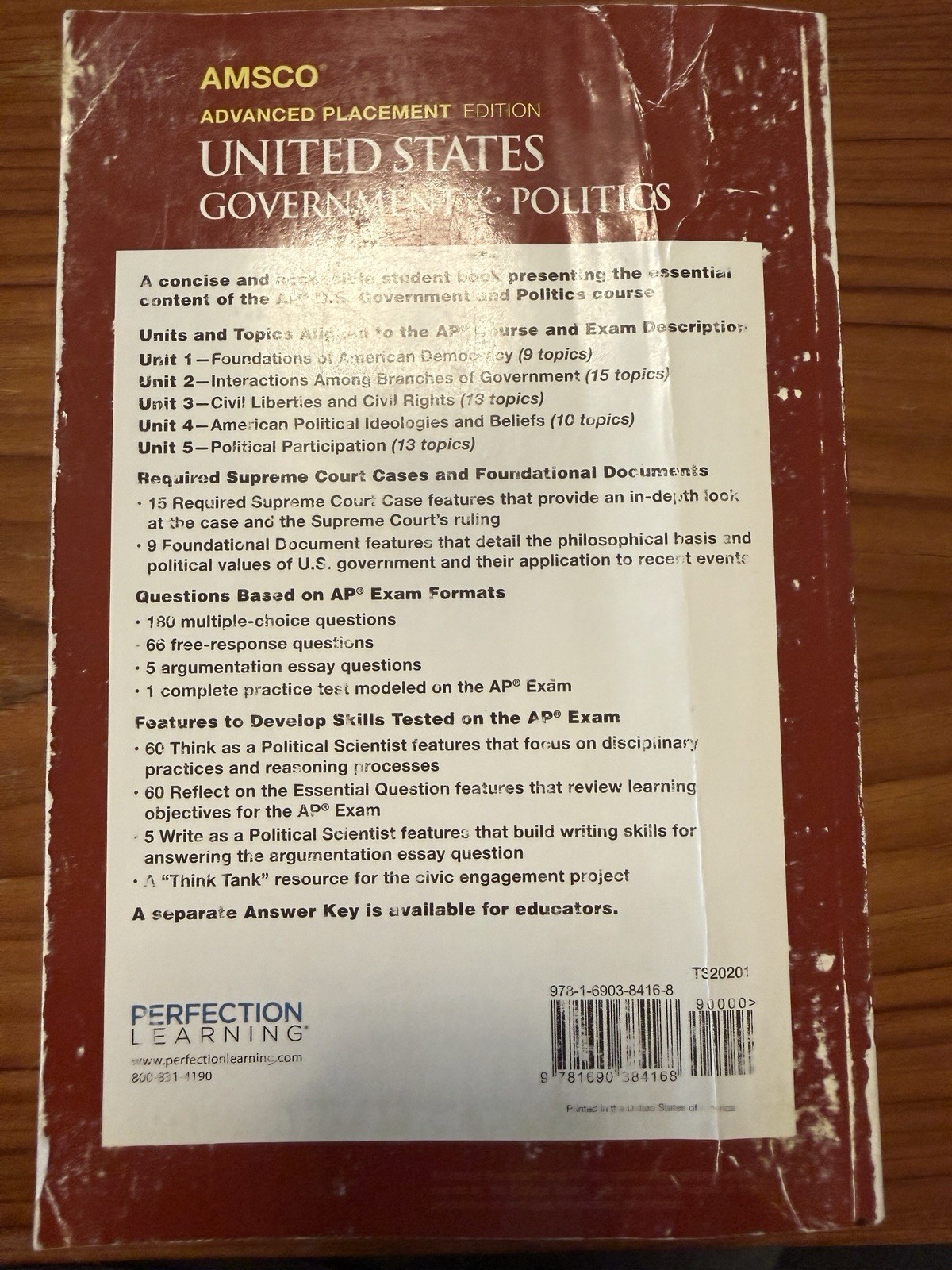 Advanced Placement United States Government & Politics, 3rd Edition – paperb…
