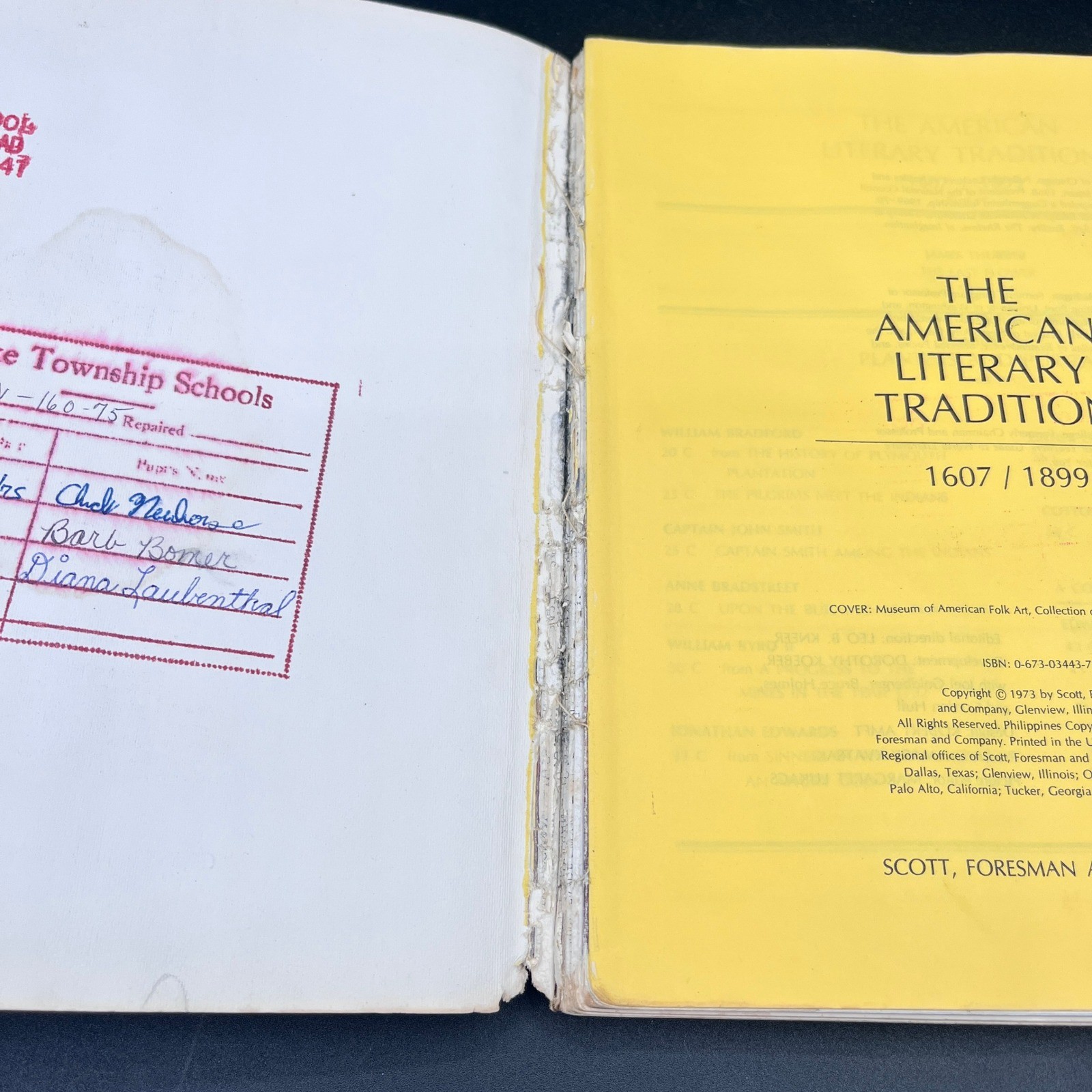 The American Literary Tradition Textbook 1973 Scott Foresman Paperback Vintage
