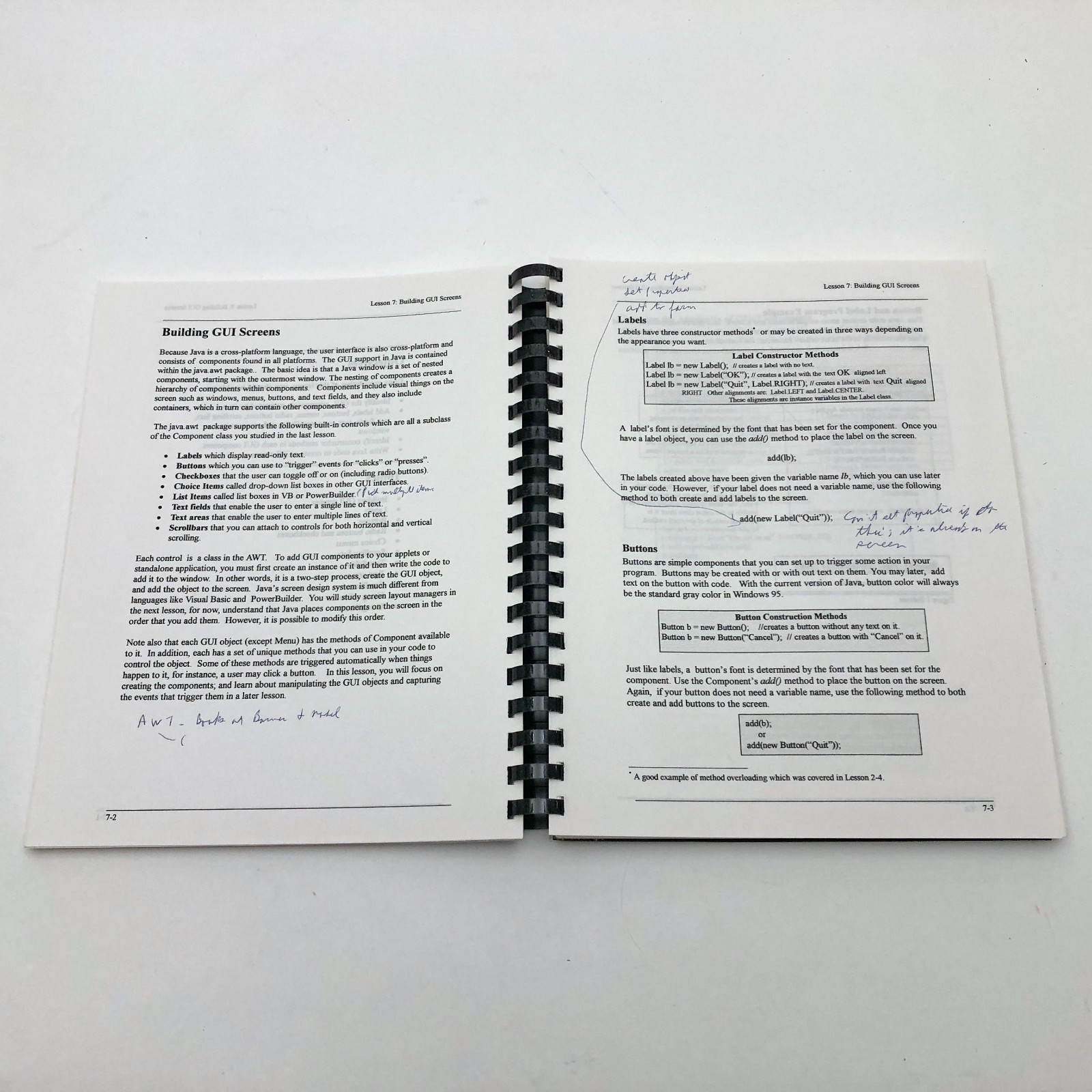 Introduction to Java Student Manual CR 1998 Marathon Technology Spiral Bound