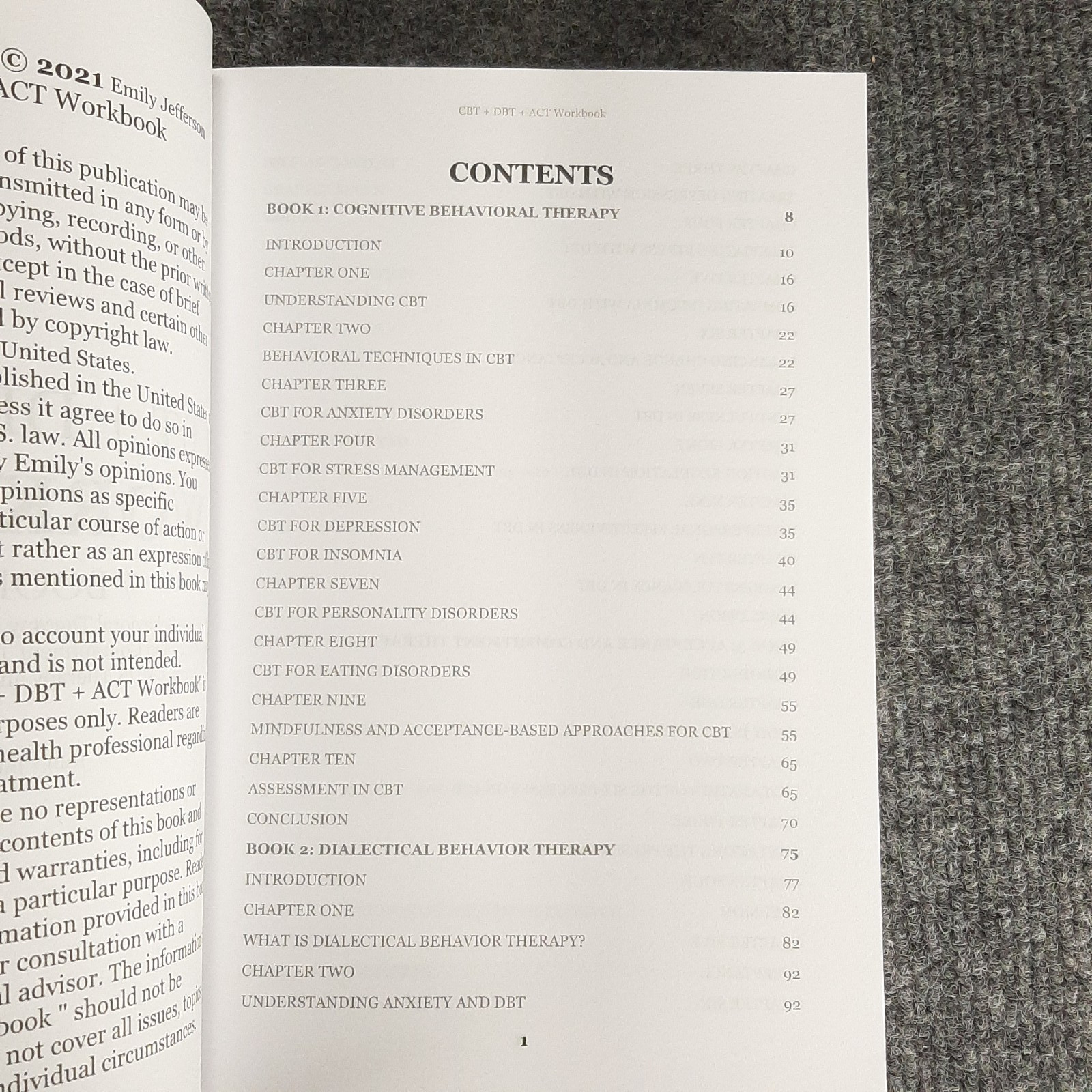 CBT + DBT + ACT Workbook: 7 Books in 1: Cognitive Behavioral Therapy Jefferson