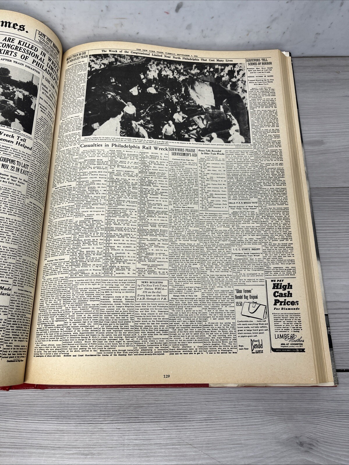 The New York Times – Page One The Major Events 1920-1975 – Disasters – Lot Of 3.