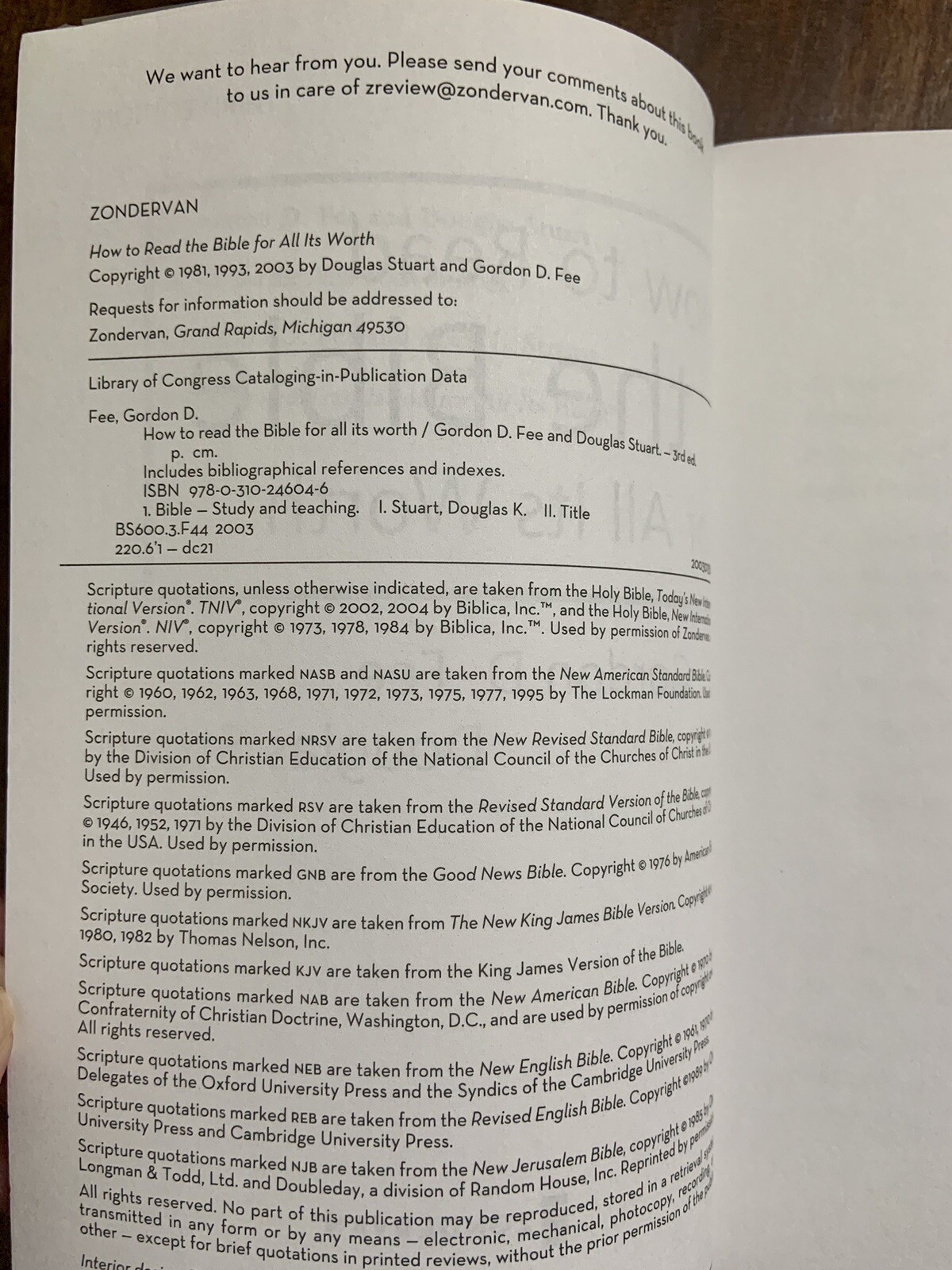 HOW TO READ THE BIBLE FOR ALL ITS WORTH: 3rd Edition -P/B – VERY GOOD FAST SHIP!