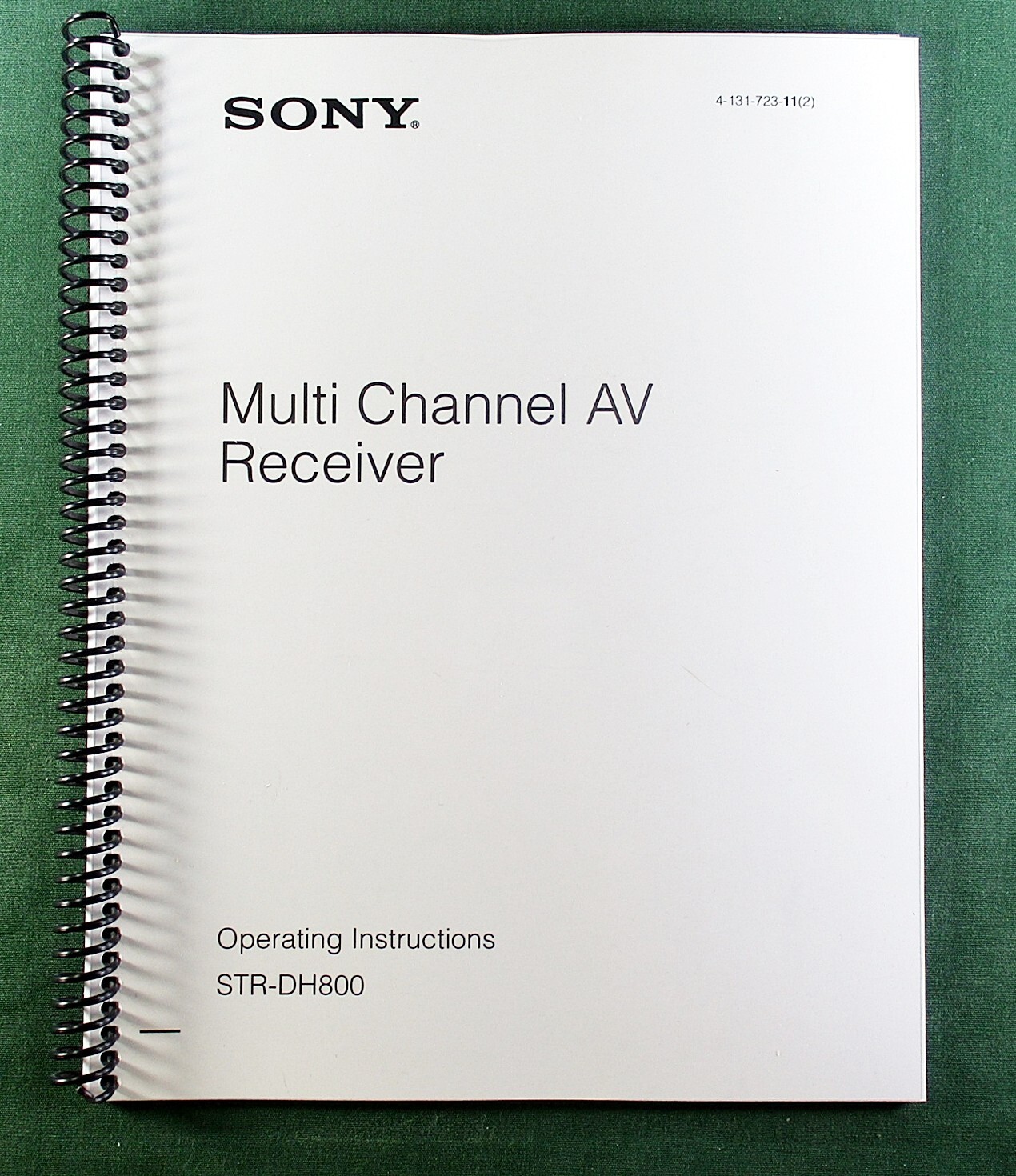 Sony STR-DH800 Instruction Manual: 124 Pages & Protective Covers!
