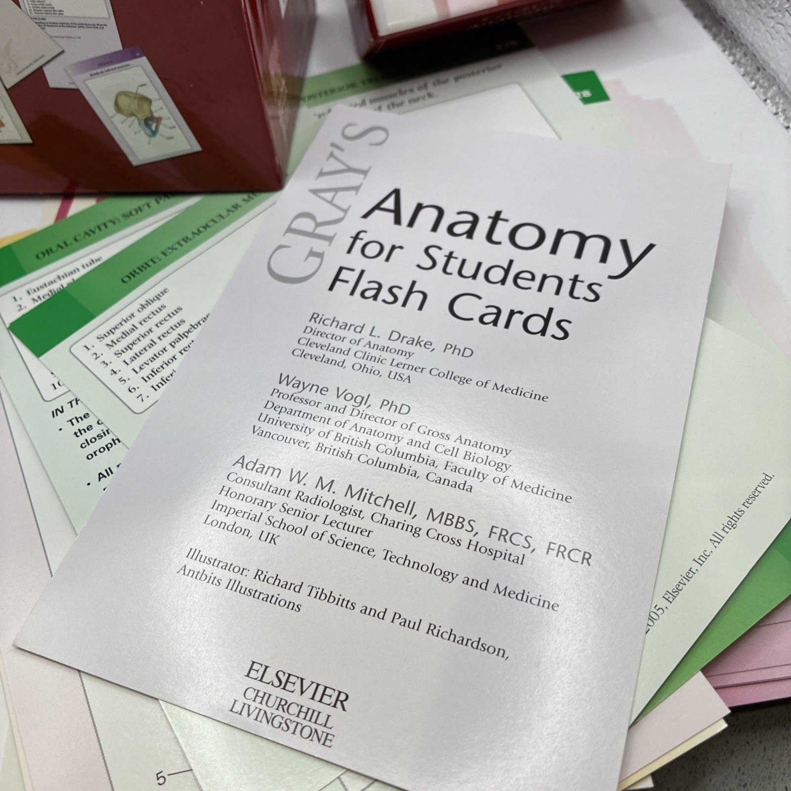 Gray’s Anatomy Flash Cards Excellent Condition Very Informative Great For Study