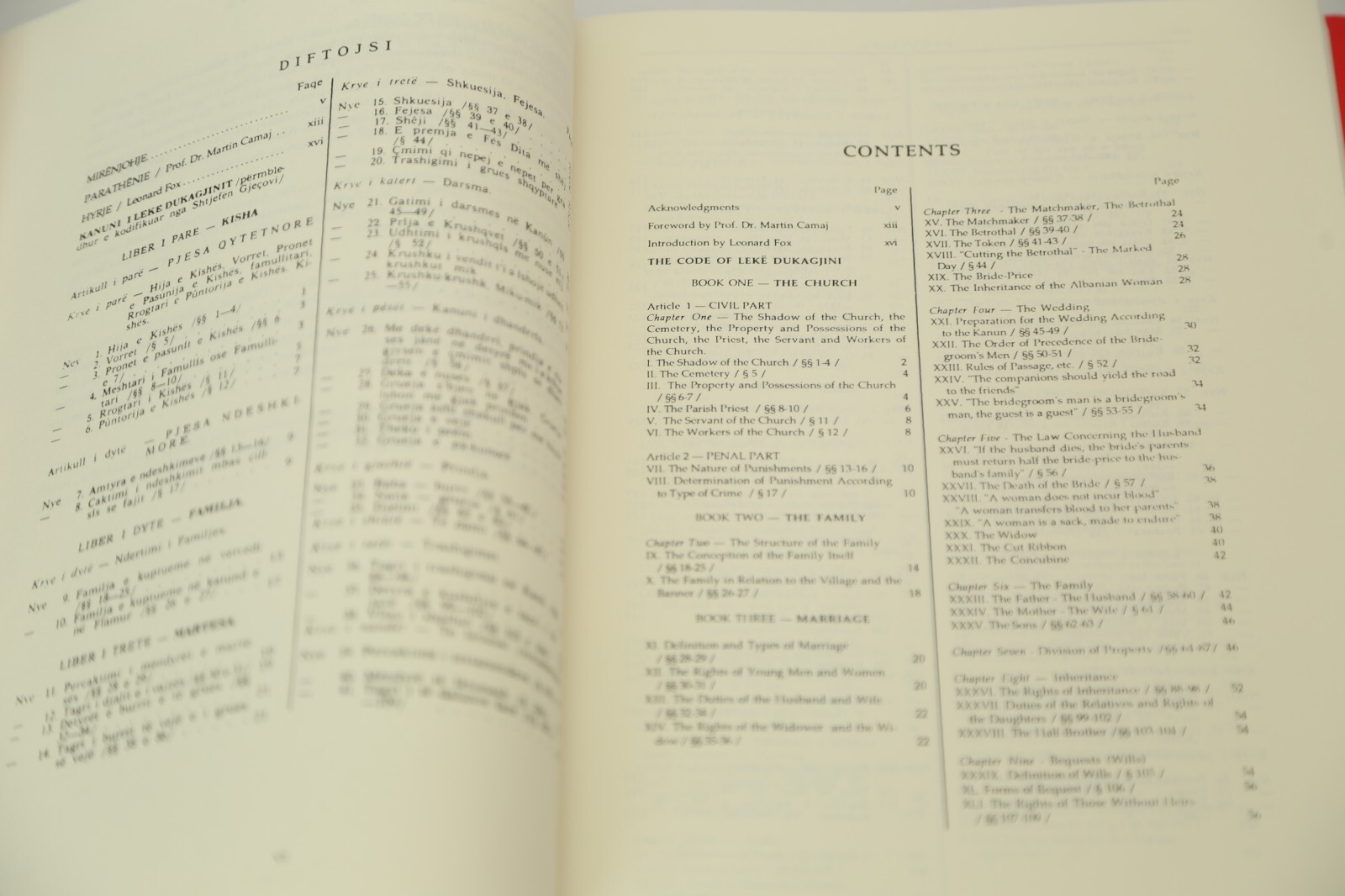 Kanuni i Lekë Dukagjinit, The Code of Lekë Dukagjini. Albanian-English Language.