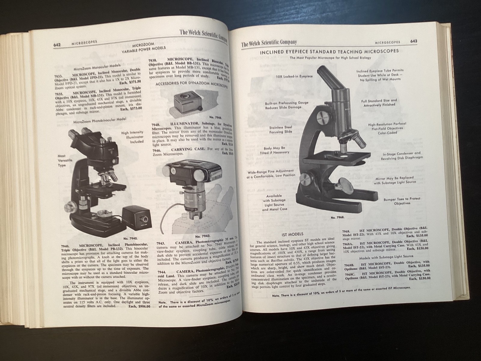 1968 Welch Laboratory Apparatus Hardcover Scientific Catalog