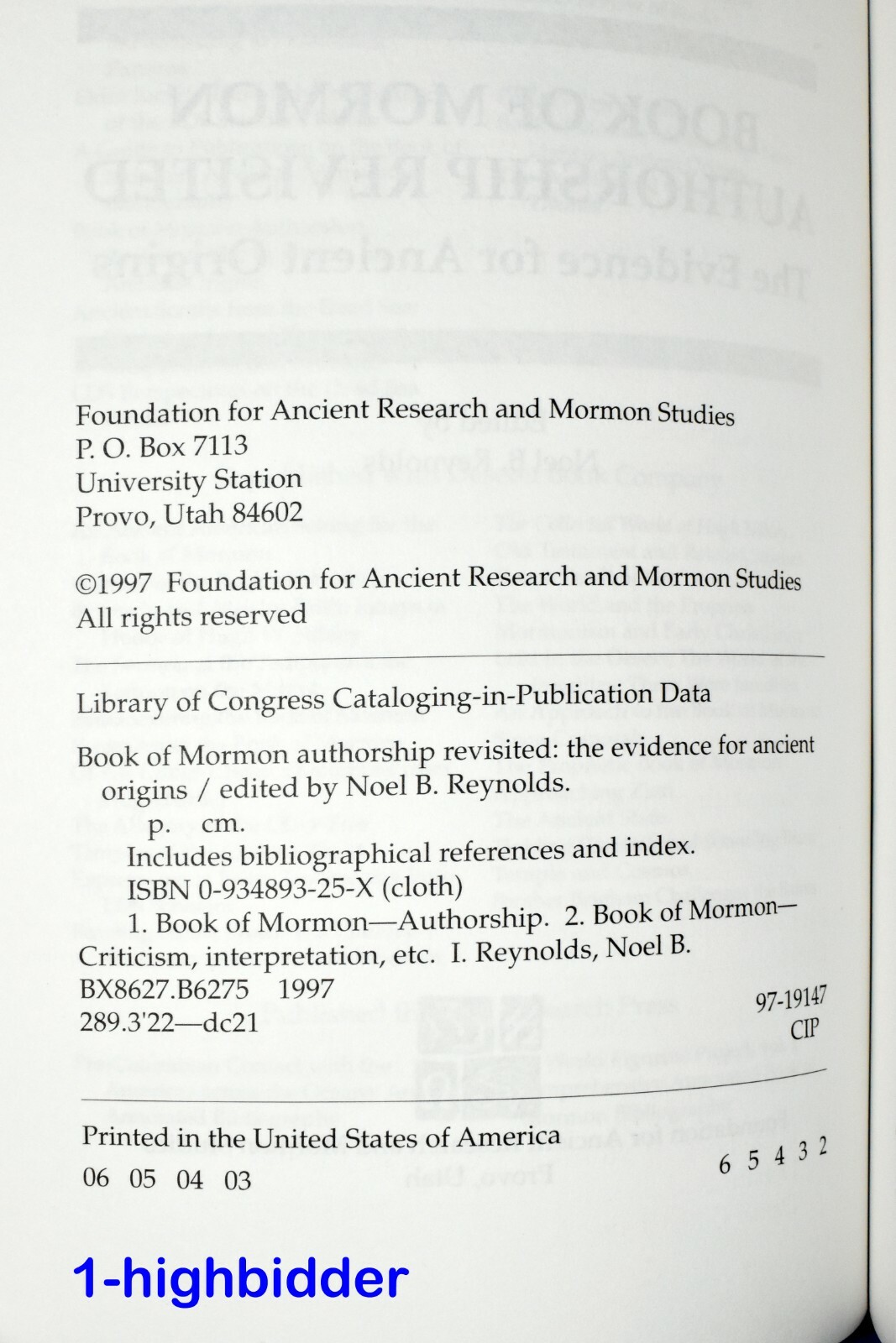 Book of Mormon Authorship Revisited Evidence for Ancient Origins Reynolds LDS